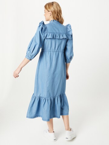 Warehouse Shirt Dress in Blue