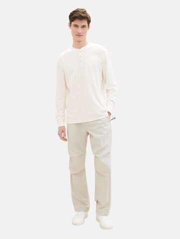 Loosefit Pantalon TOM TAILOR DENIM en blanc