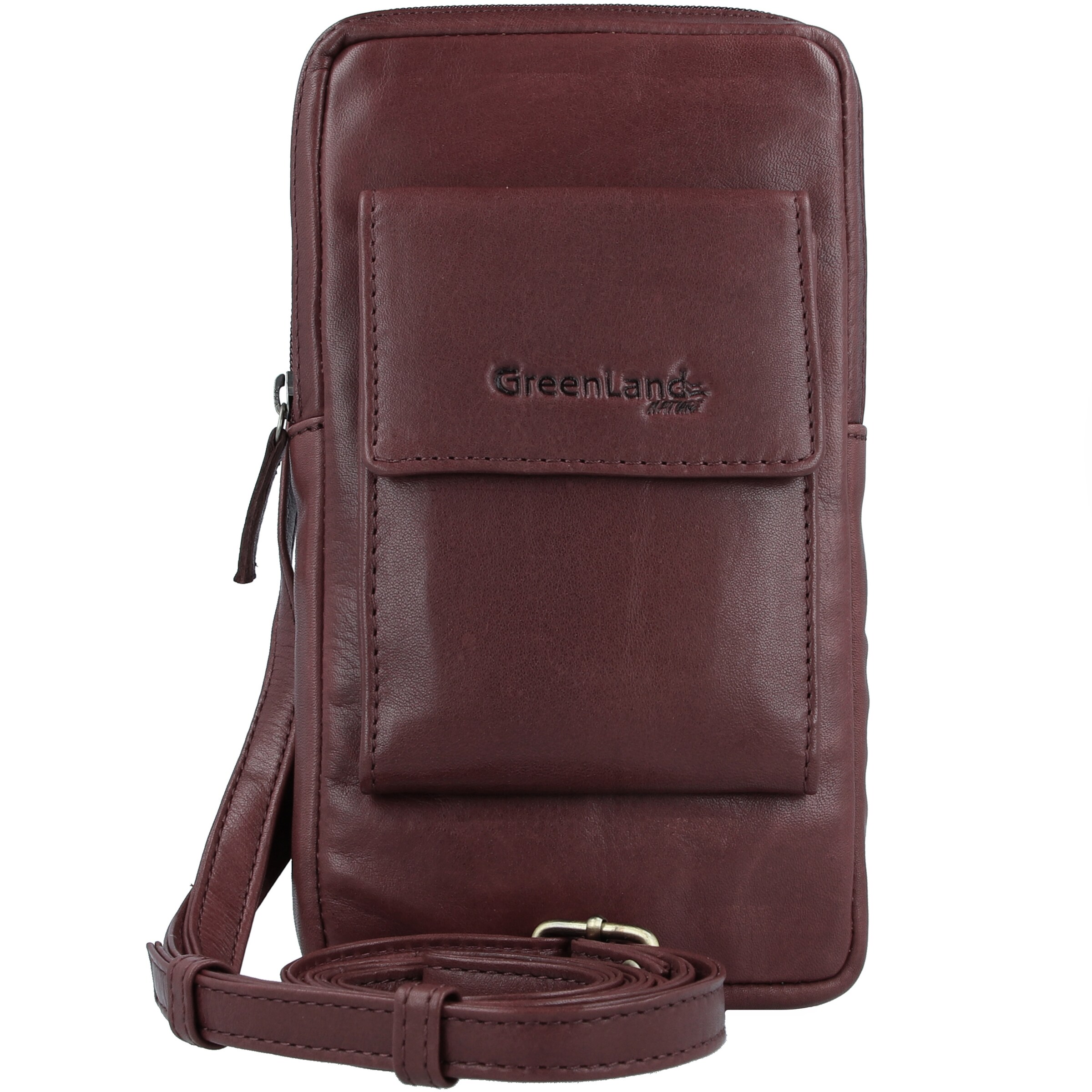 Borsa a tracolla di Greenland Nature in rosso: frontale