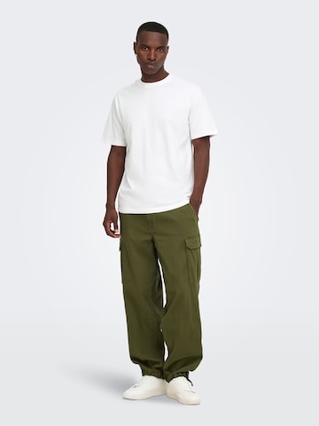 Loosefit Pantaloni cargo 'ONSToby' di Only & Sons in verde