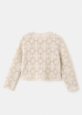 MANGO KIDS Knit Cardigan in Beige