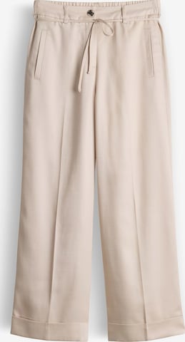 smėlio OPUS Plačios klešnės Kelnės su kantu 'Meeri': priekis