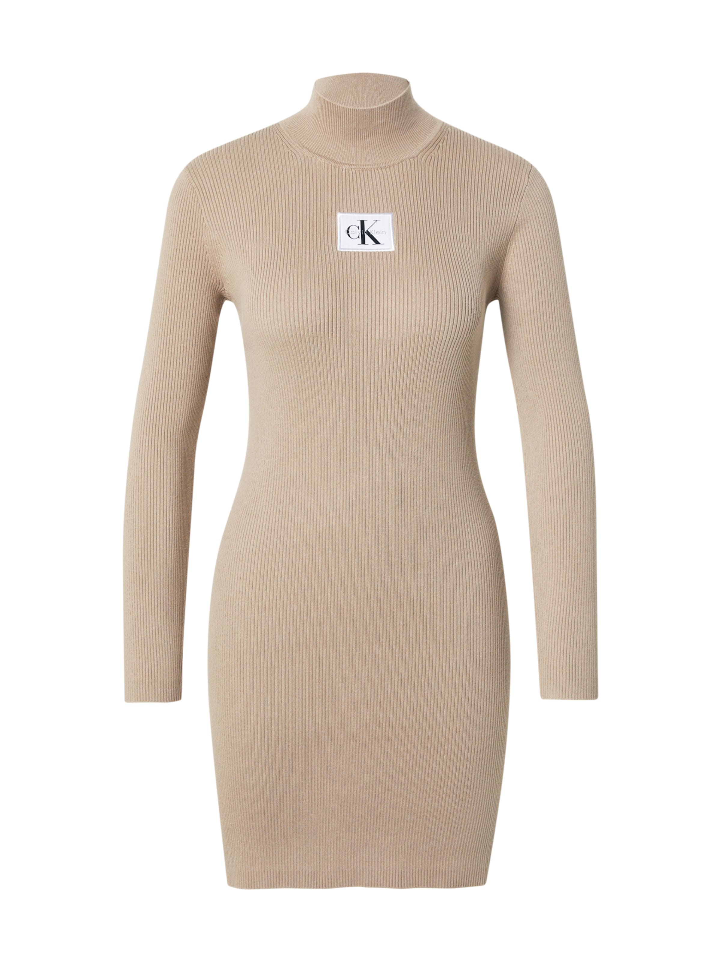 Rochie tricotat de la Calvin Klein Jeans pe maro: față