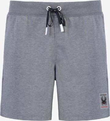 Spyder Regular Workout Pants in Grey: front
