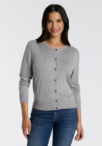 BOSS Orange Strickjacke in Grau: Vorderseite