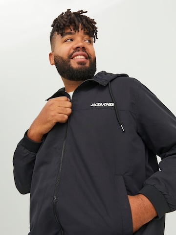 Jack & Jones Plus Between-season jacket 'JJERUSH' in Black