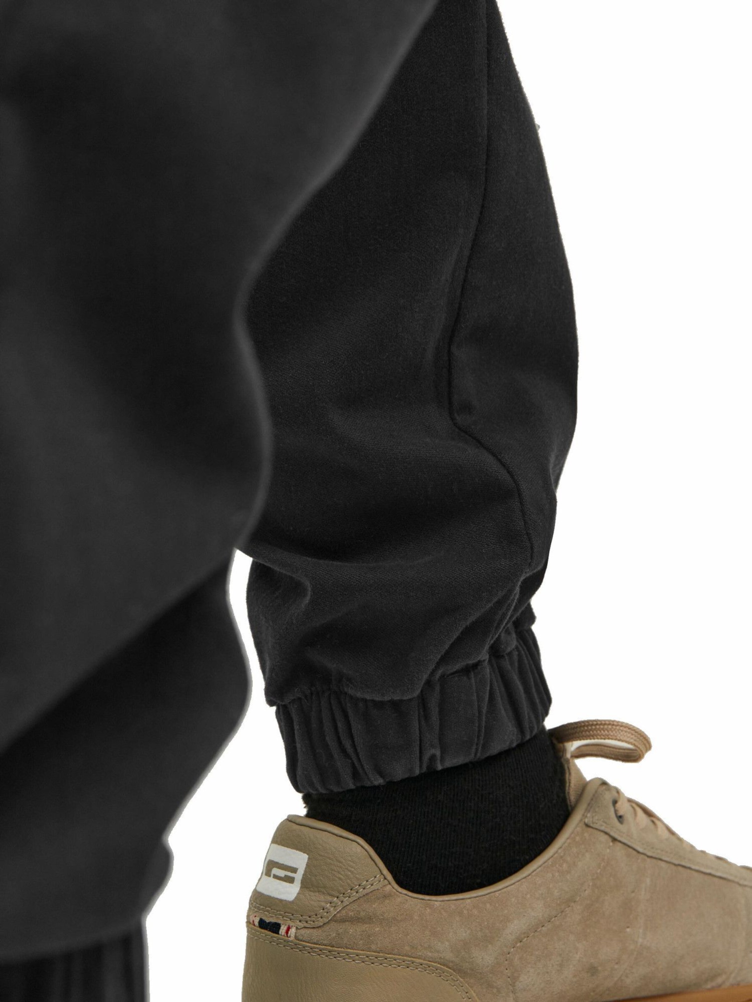 JACK & JONES - Tapered Calças 'GORDON LEWIS' em preto