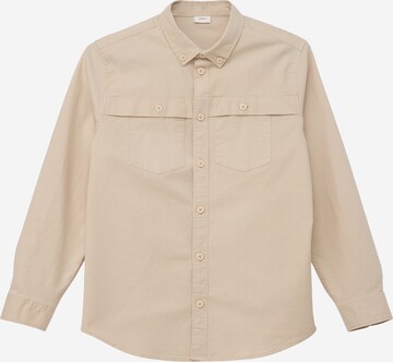 s.Oliver Regular fit Button up shirt in Beige: front