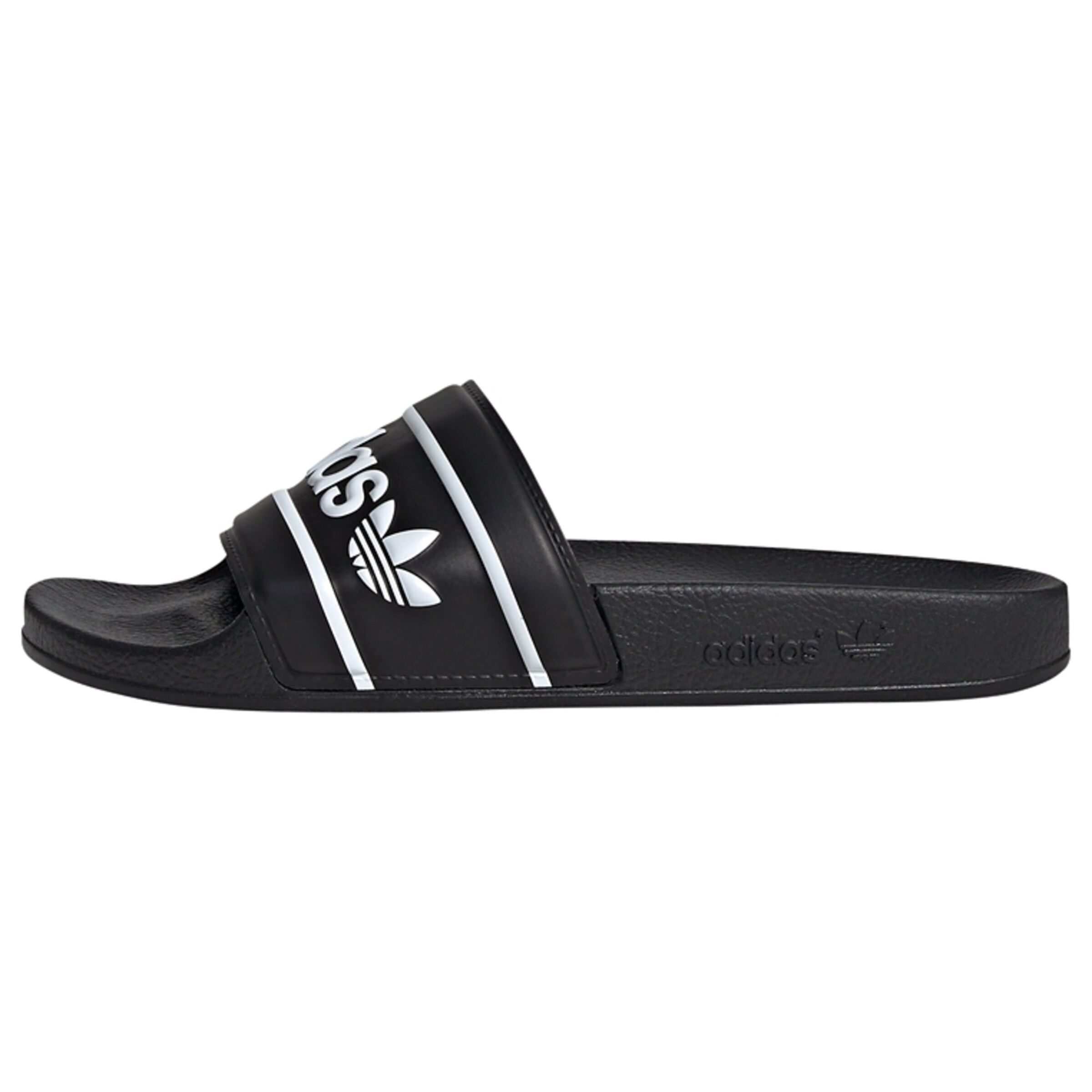 ADIDAS ORIGINALS Badeschuh 'Adilette' in schwarz / weiß, Produktansicht
