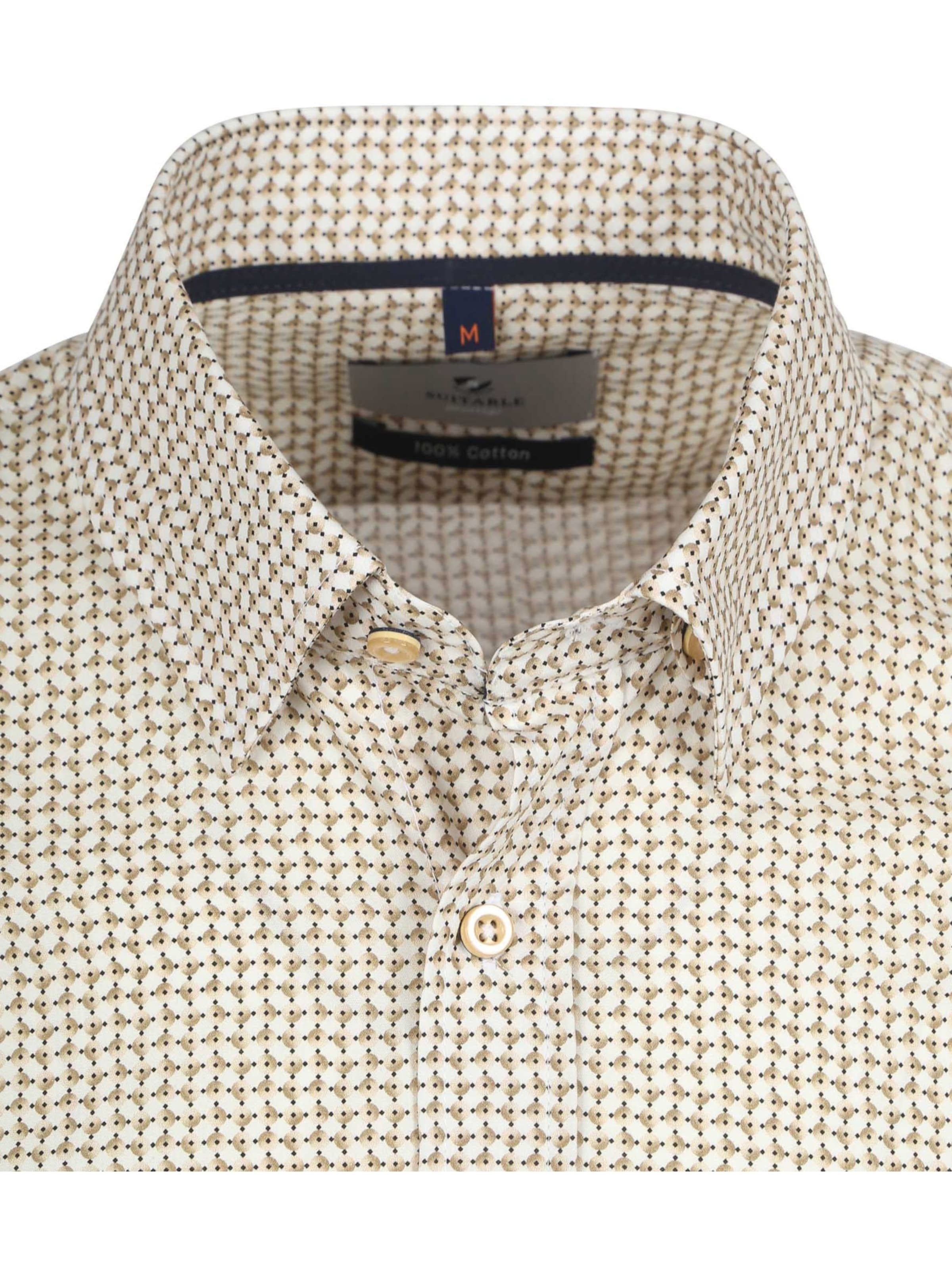 Suitable Slim fit Overhemd in Beige