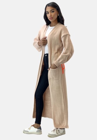 Elara Knitted coat in Pink