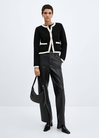 MANGO Gebreid vest 'Posh' in Zwart