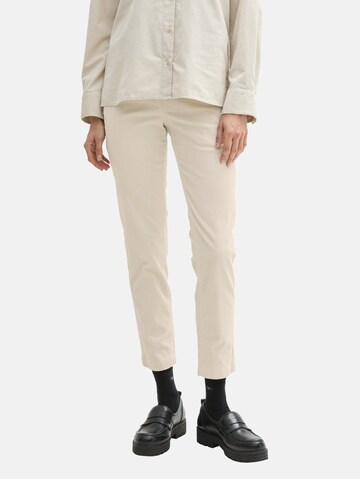 TOM TAILOR Slimfit Broek in Beige: voorkant