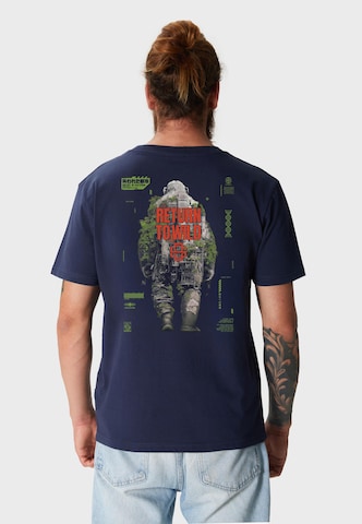 Oldskull Shirt 'Wrldvibe Urban Jungle Graphic' in Blue