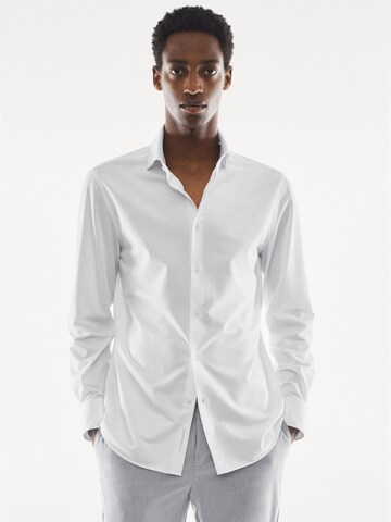 MANGO MAN Regular fit Button Up Shirt 'Travel' in White: front