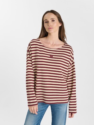 Le Temps Des Cerises Shirt 'Tauben' in Rood: voorkant