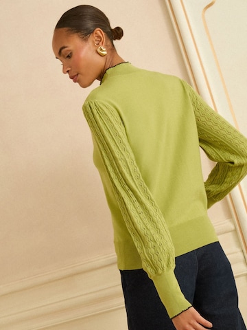 Pulover de la love & roses pe verde