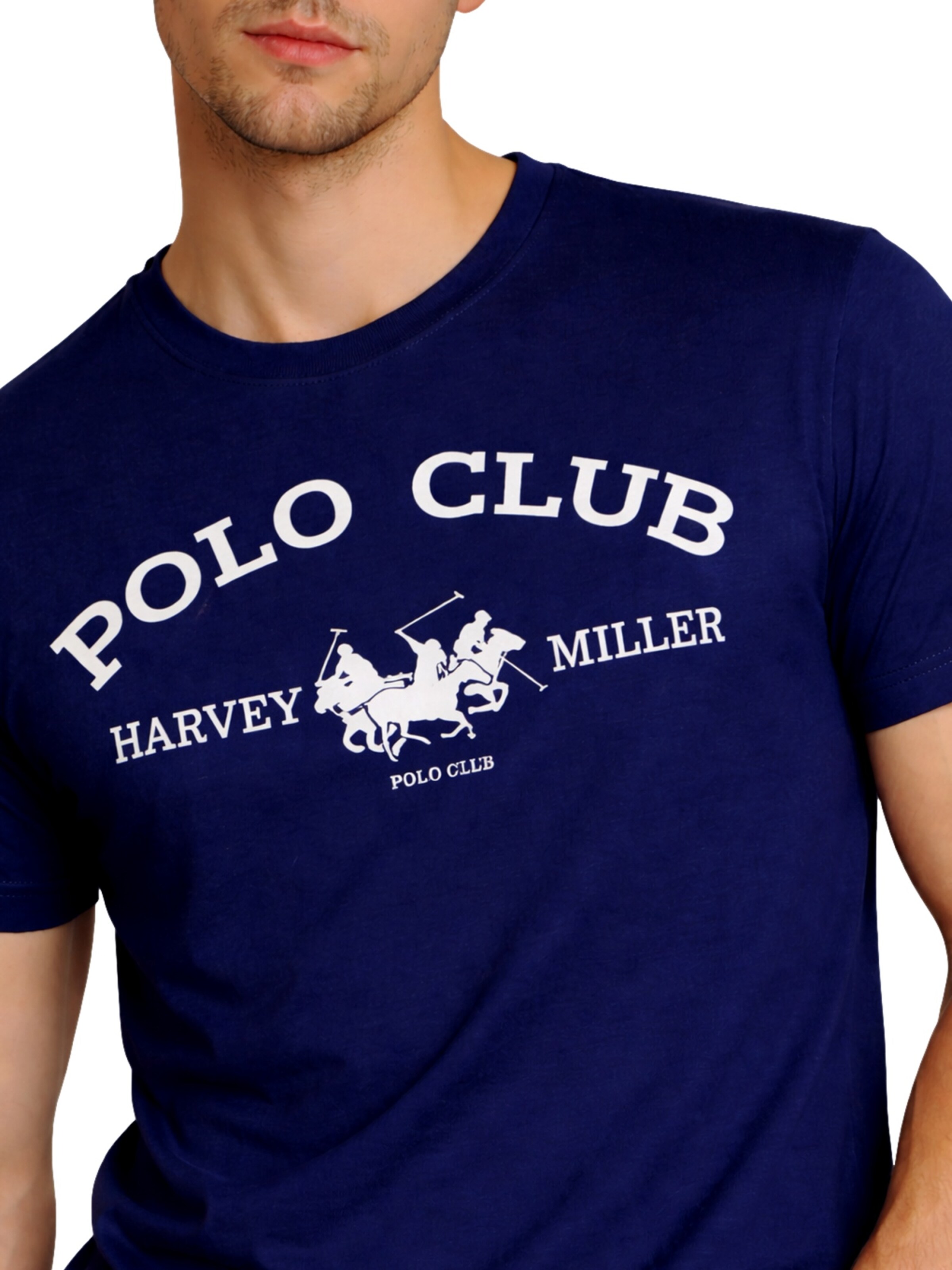 HARVEY MILLER Shirt 'Polo Club' in Blauw