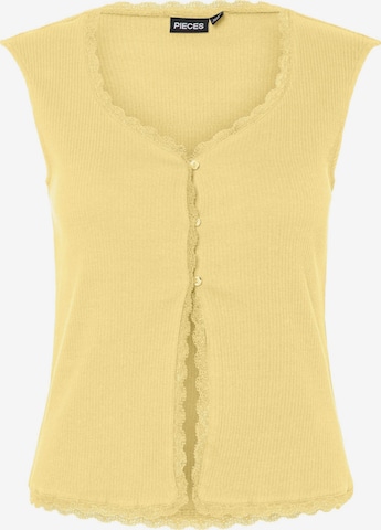 PIECES - Top en amarillo: frente