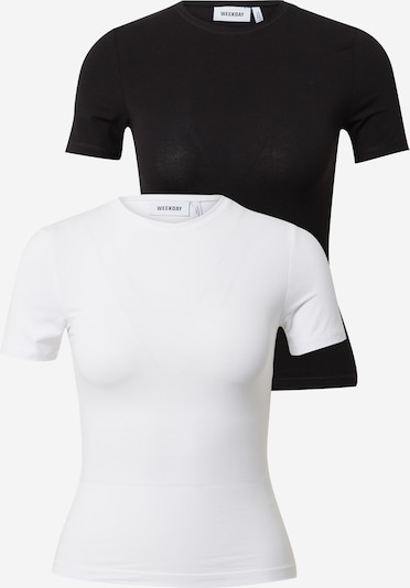 WEEKDAY Shirt in de kleur Zwart / Wit, Productweergave