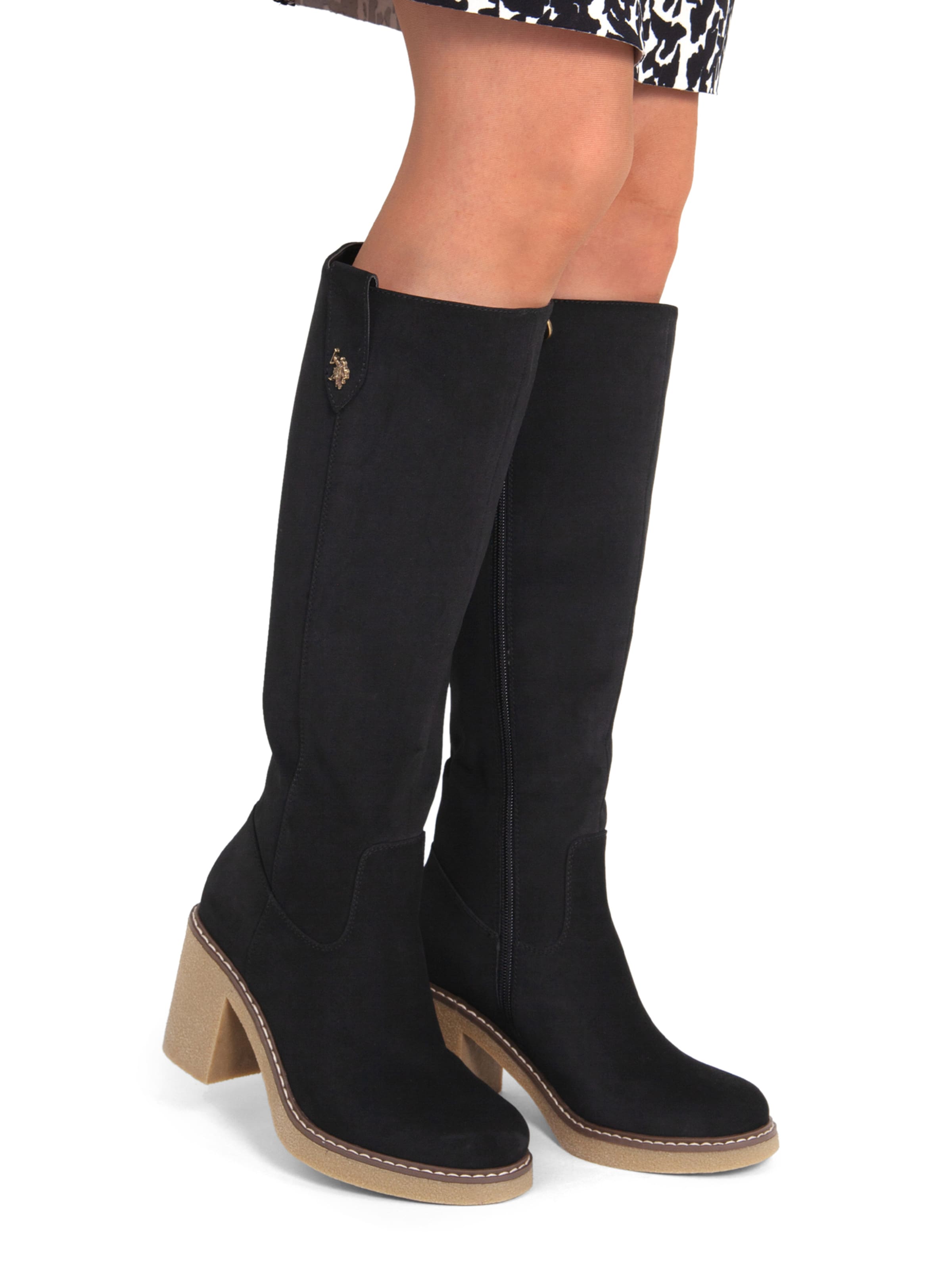 US POLO ASSN. Boots 'Mabel' in Black: front
