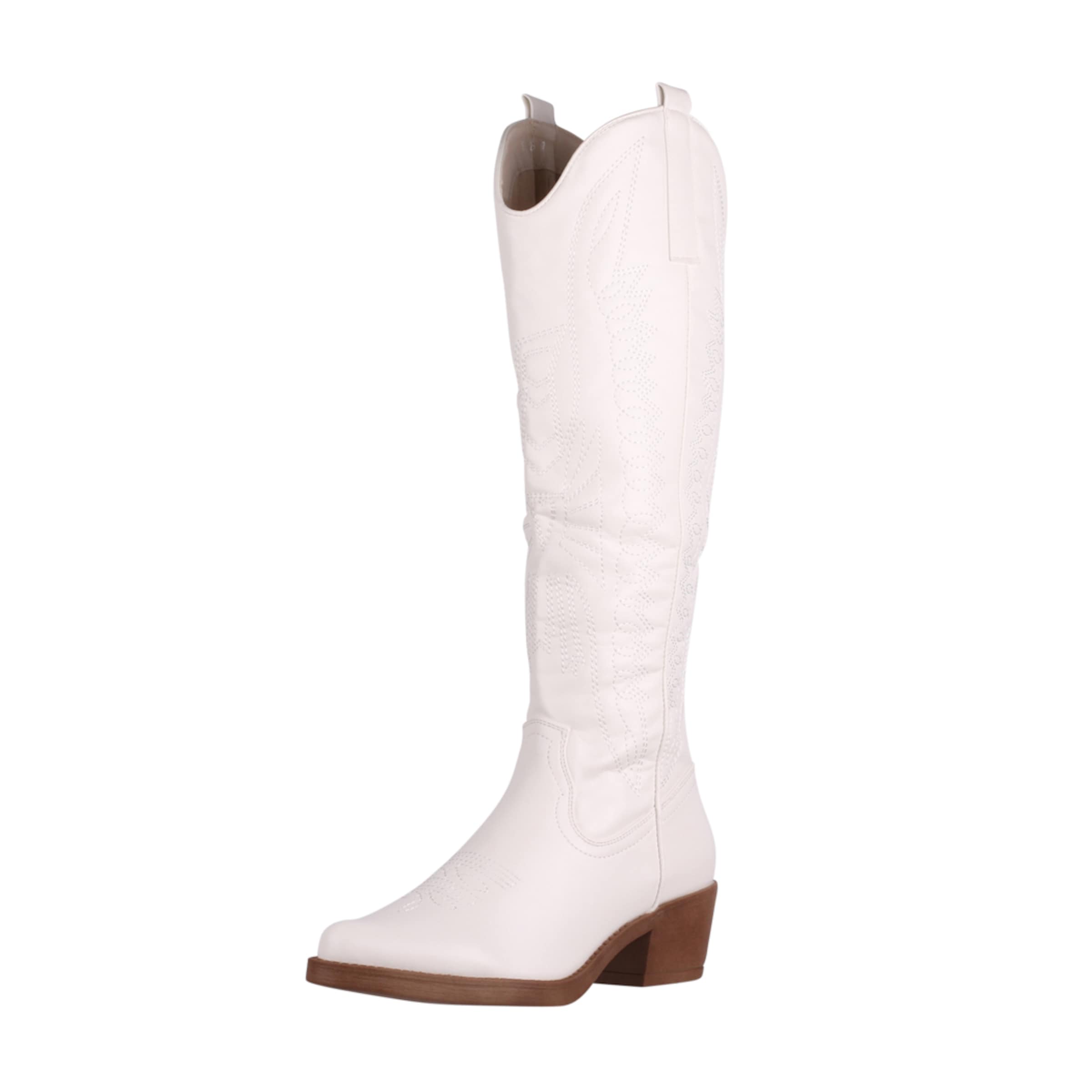 Elara Cowboystiefel in Weiß: Vorderseite