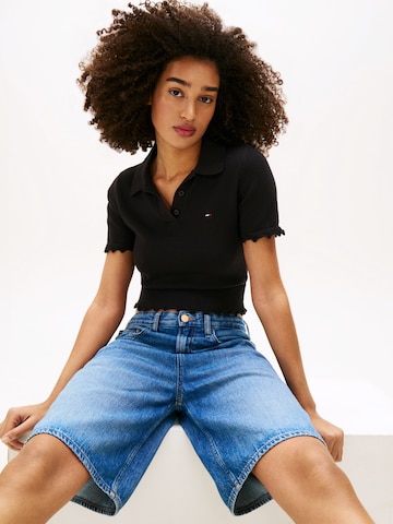 Tommy Jeans Trui 'LETTUCE' in Zwart