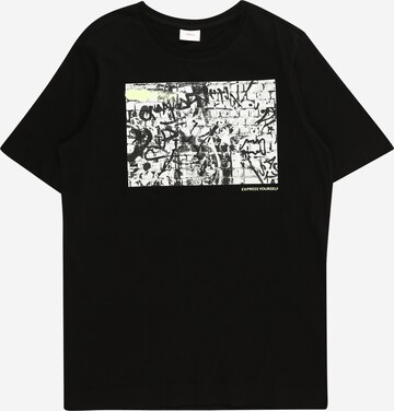 s.Oliver T-Shirt in Schwarz: predná strana