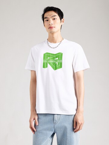 T-Shirt KARL LAGERFELD JEANS en blanc : devant