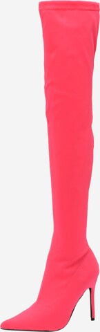 Overknee di Nasty Gal in rosa: frontale