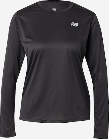 new balance - Camiseta funcional 'Essentials' en negro: frente