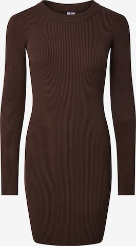 PIECES Knit dress in Brown: front