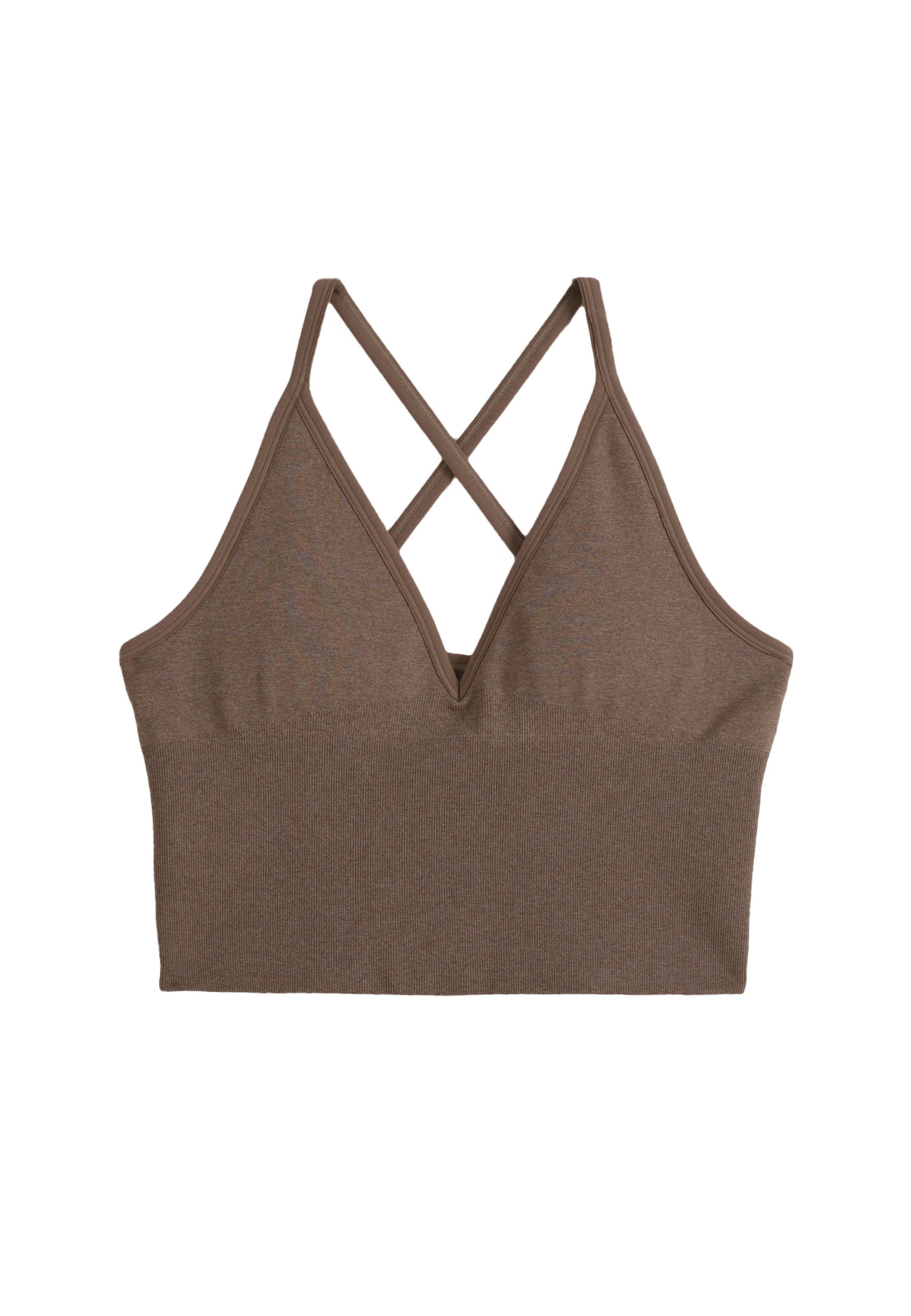 Aim'n Sportovní podprsenka – hnědá: přední strana