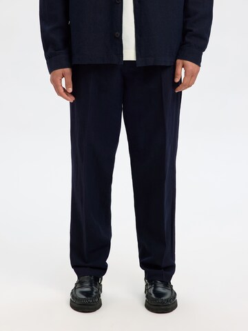 SELECTED HOMME Regular Pressveckad byxa 'SLH196-LEROY' i blå: framsida