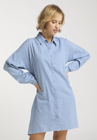 usha BLUE LABEL Shirt Dress in Blue: front