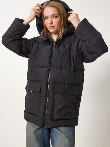 Veste d’hiver Happiness İstanbul en noir : devant