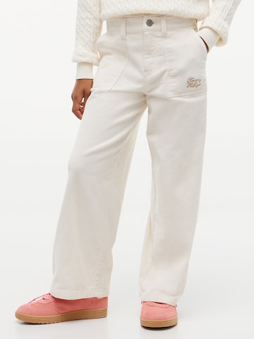 Loosefit Pantaloni di TOMMY HILFIGER in bianco: frontale