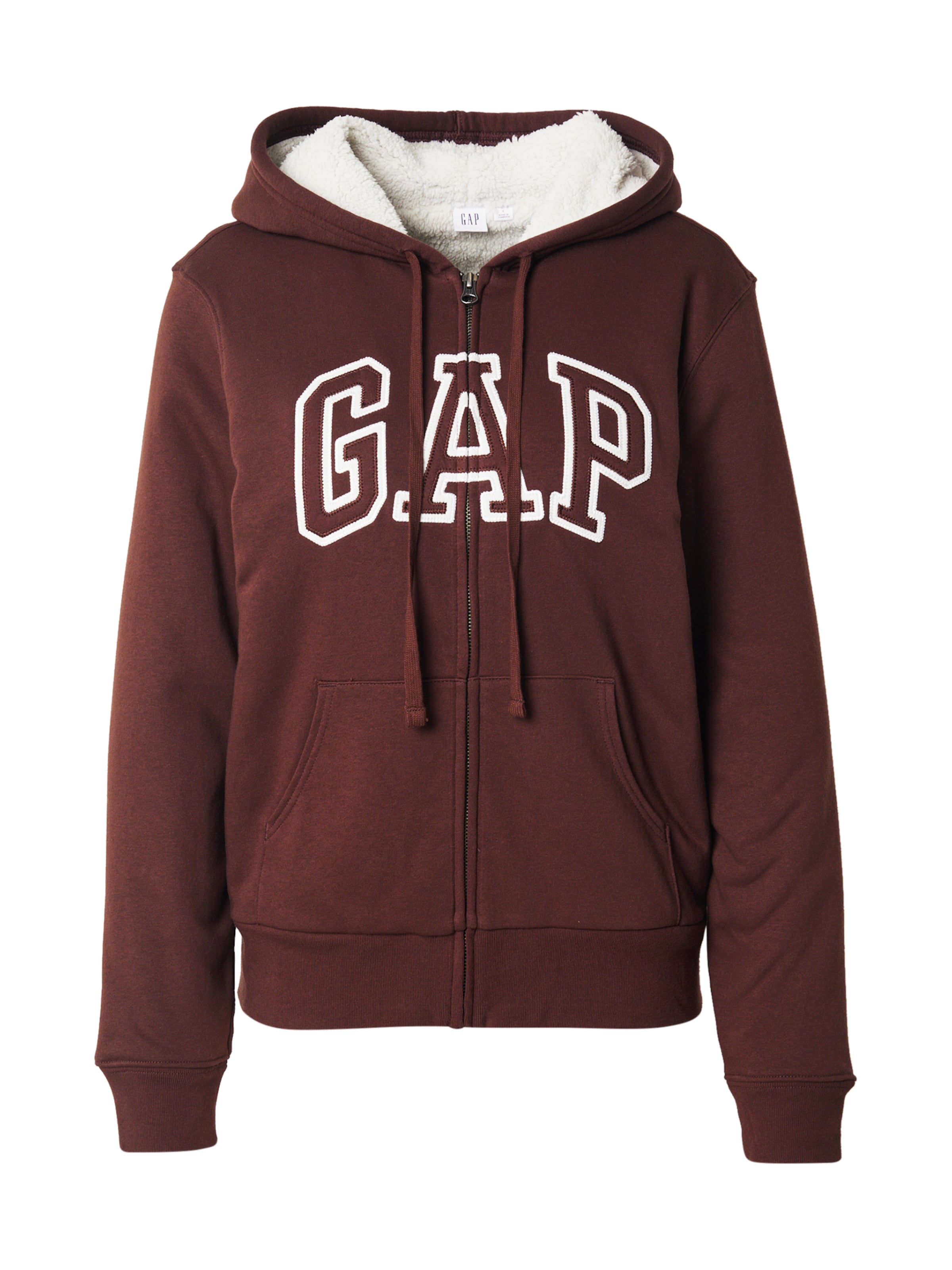 GAP - Sudadera con cremallera 'HERITAGE' en marrón: frente
