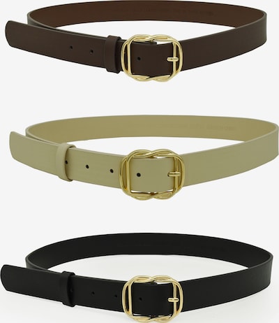 studioselect Gürtel in 80 in champagner / braun / schwarz, Produktansicht