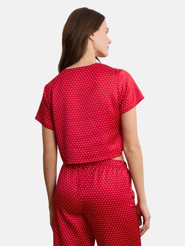 Camicia da notte 'MON COEUR' di ETAM in rosso