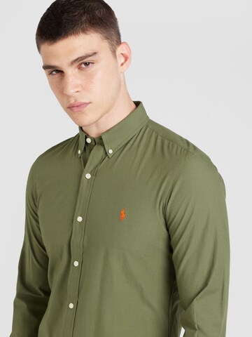 Polo Ralph Lauren Слим Рубашка в Зеленый