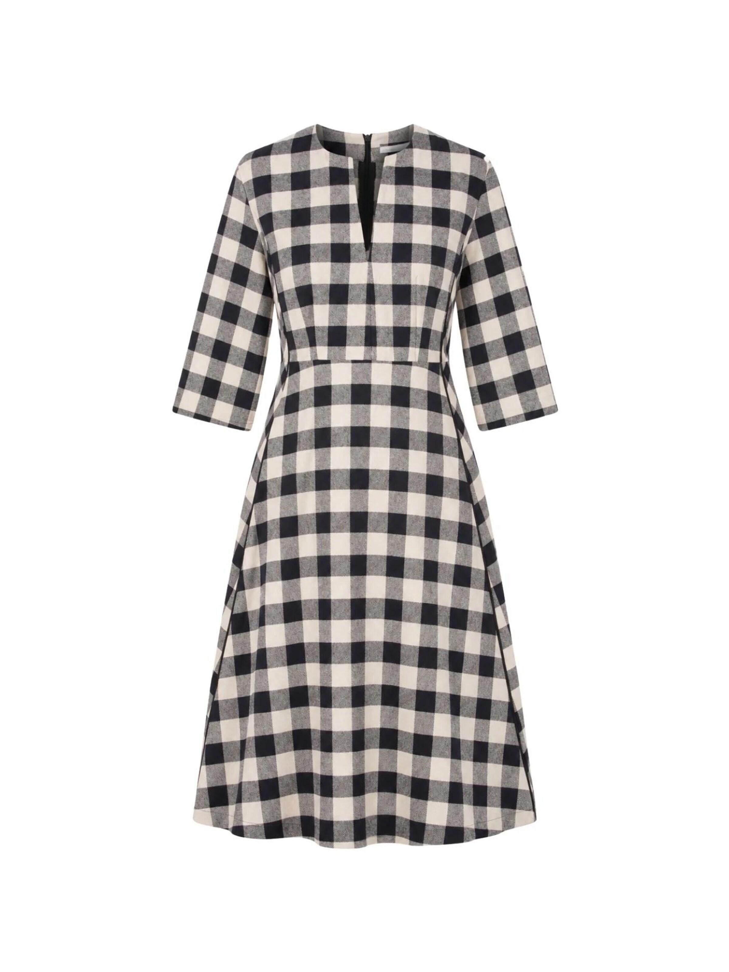 Robe 'Marina-Check' Christine on the clouds en noir : devant