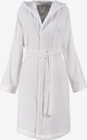 BOSS Long Bathrobe 'PLAIN' in White: front