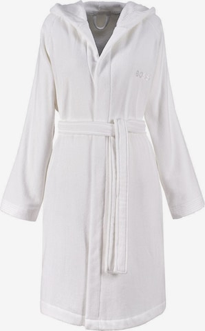 BOSS Home Long Bathrobe 'PLAIN' in White: front