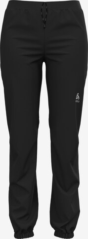 ODLO Tapered Workout Pants 'Brensholmen' in Black: front