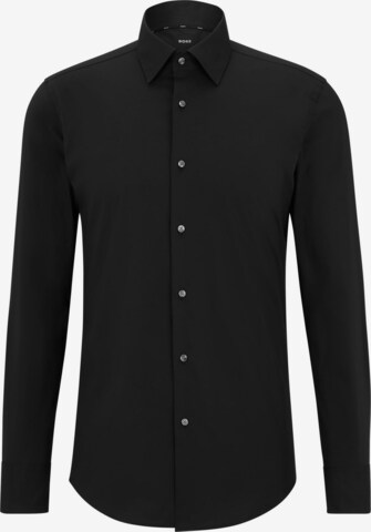 BOSS Slim Fit Paita 'H-Hank' värissä musta: etupuoli