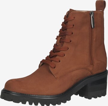 PETER KAISER Lace-Up Ankle Boots in Brown: front