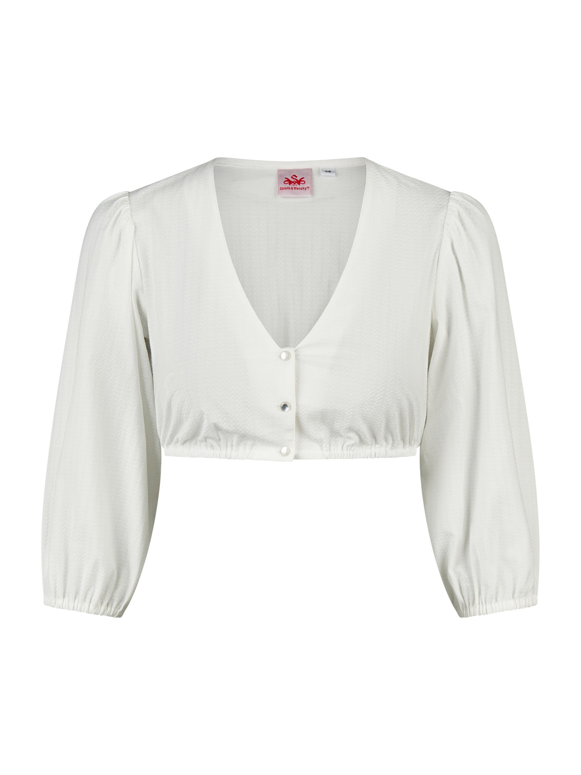 SPIETH & WENSKY Klederdracht blouse 'Kadett' in Wit: voorkant