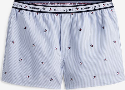 Kelnės iš Tommy Jeans, spalva – tamsiai mėlyna / melsvai pilka / raudona / balta, Prekių apžvalga