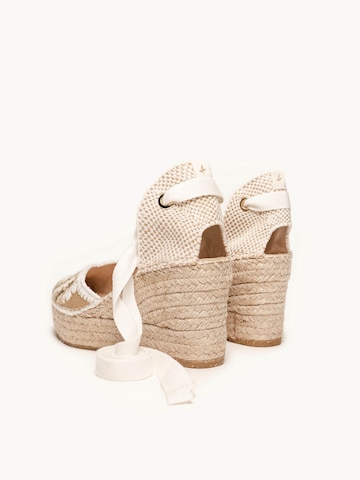 Sandales 'Alpargata Cuña 8 cm' Alhamas en blanc
